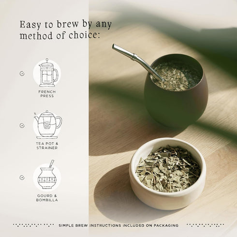 2-Pack (2 500g) 1kg Kat Kaa Yerba Mate Tea x Organic Loose-Leaf, Air-Dried & Unroasted for Smooth Traditional Taste