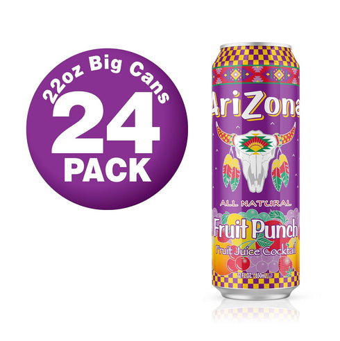 22 Oz (Pack 24) AriZona Fruit Punch - Big Can, Fl