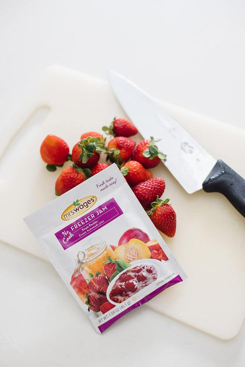 1.75 oz Packet Pack 12) Mrs. Wages No Cook Freezer Jam | Fruit Pectin | Easy-To-Use | Fast Results | Homemade Jelly