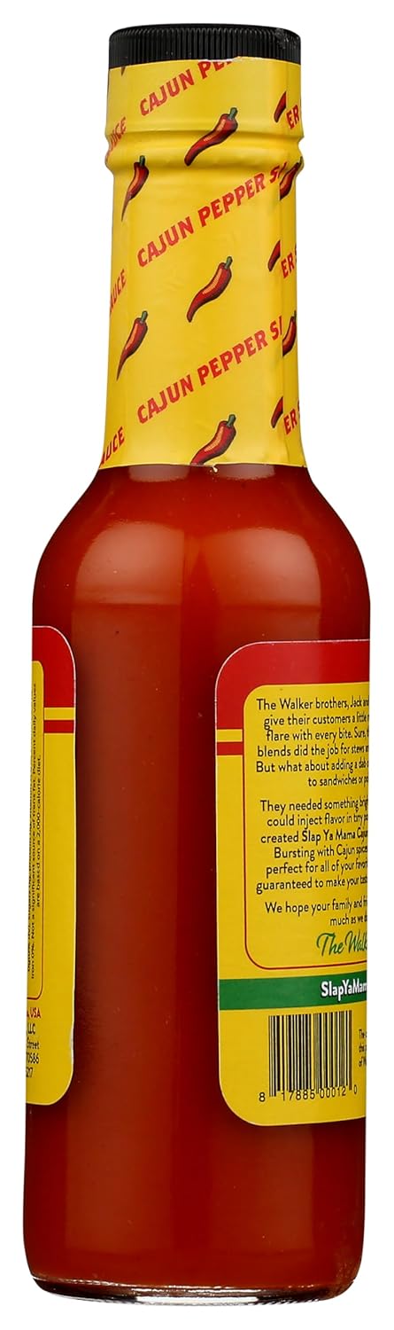 Slap Ya Mama Louisiana Style Hot Sauce, Cajun Pepper Flavor, 5 Ounce Bottle, 1 Pack