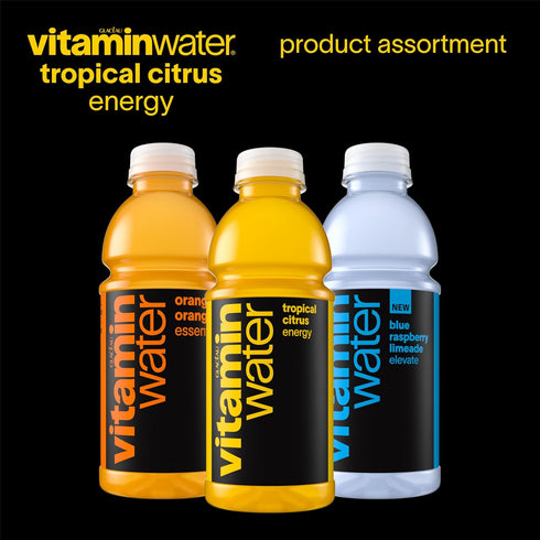 20 oz 12 Pack vitaminwater Energy Tropical Citrus Nutrient Enhanced Flavored Water Beverage, fl Bottles
