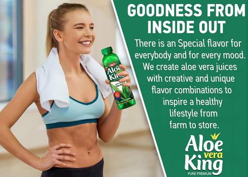 16.9 (Pack 12) OKF Aloe Vera King Drink, Original, Fluid Ounce