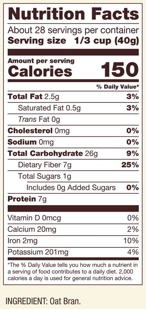 40oz (Pack 4) Bob's Red Mill Oat Bran, of - Non GMO, Vegan, Kosher