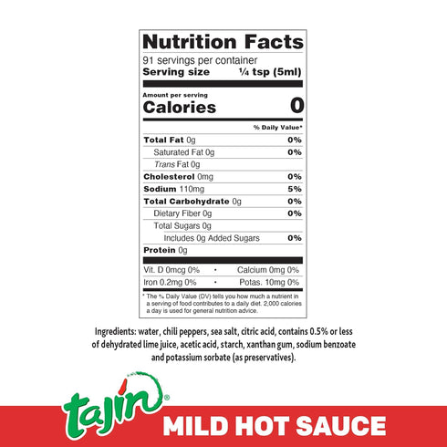 Bundle of Tajin Fruity Chamoy Sauce 15.38oz and Mild Hot Sauce 15.38oz (Pack of 2)