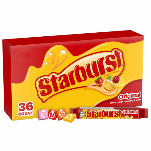 STARBURST Original Full Size Fruit Chews Candy Bulk, Chewy Candy for Parties,