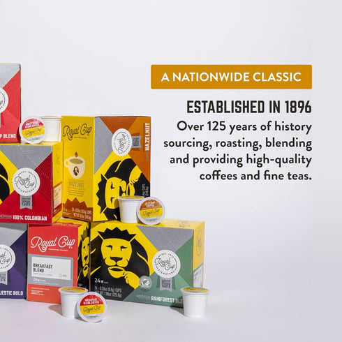 24 Pack ROYAL CUP SIGNATURE COFFEE - Breakfast Blend Light Roast Single-Serve Capsules