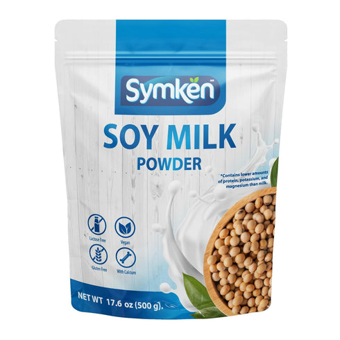 SYMKEN Sugar-free Soy Milk Powder 17.6 Oz (500g) | Vegan | High