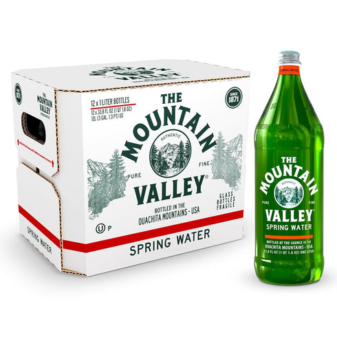 The Mountain Valley MOUNTAIN VALLEY WATER Spring Water 12 Pack, 1 LT