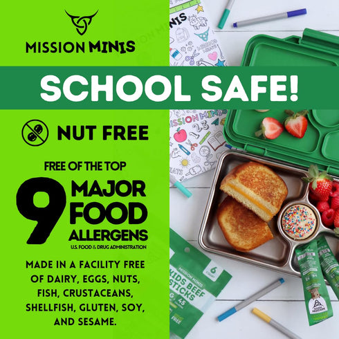 100% 4g 45 0.5oz (24ct Mission Meats Kids Beef Sticks, Grass Fed, Healthy Snacks for Kids, Zero Sugar, Protein