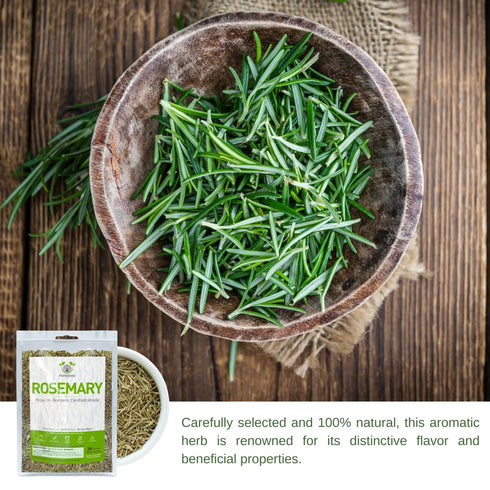 HERBALISTA 3oz (85g) Premium Whole Rosemary Leaves - Hoja de Romero Deshidratada - Aromatic and All-Natural - Perfect