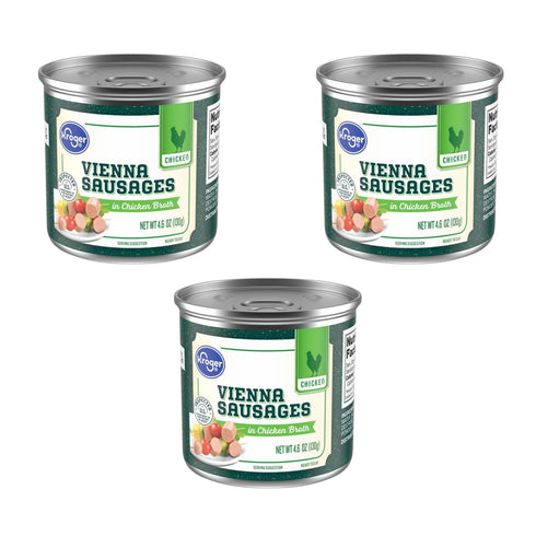 Generic Vienna Sausages in Chicken Broth 4.6 oz (3 PK)