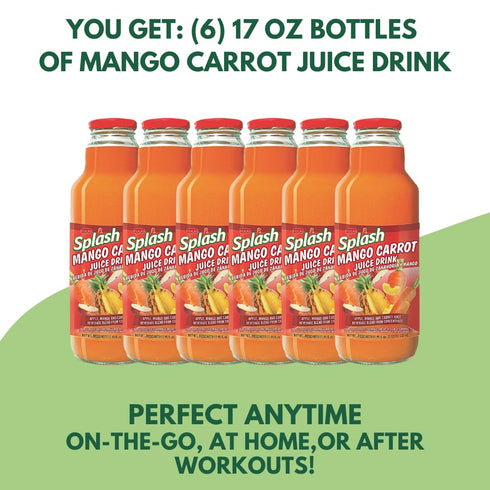 Pocas 532ml, 6 Pack SPLASH Mango Carrot Juice Drink