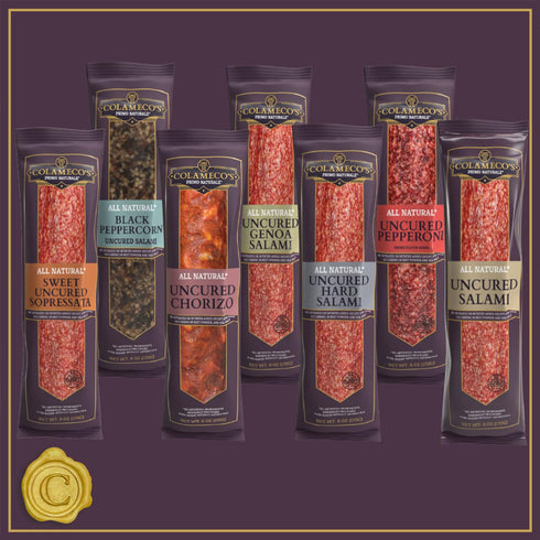 6 oz (Pack 1, Colameco's All Natural Uncured Salami Chub - Authentic Italian Flavor, Humanely Raised - Gluten-Free