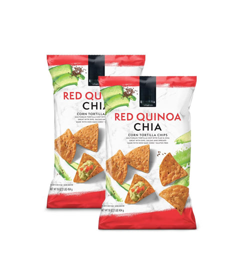Generic Red Quinoa Chia Corn Tortilla Chips, 16 oz (Pack of 2) Total