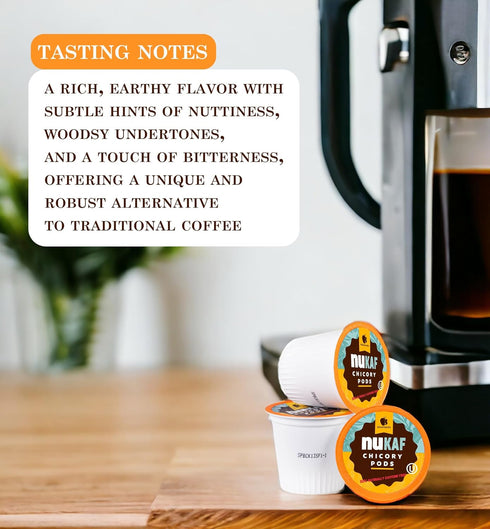 100% (6 12 72 nuKAF Chicory Coffee K Cups, Caffeine Free Coffee Alternative, All Natural K Pods for your Keurig, Great