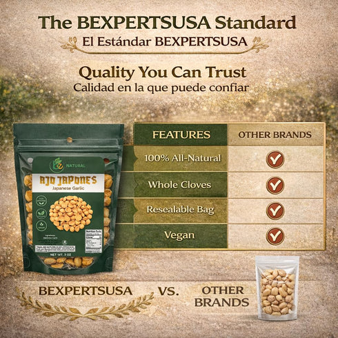 100% 3 oz/85 3 oz/85 /100% 3 oz/85 Ajo Japones Natural gr, Vegano, Ajo Japons Japones Bolsa resellable de gr. Natural
