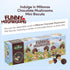 Miltonas 3 Pack (150g Mini Mushroom Shaped Chocolate Cookies - Funny Chocolate Mushrooms with Crunchy Bite-Sized Pieces