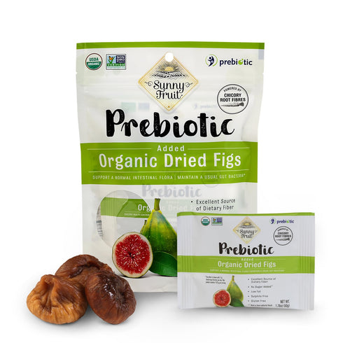 ORGANIC Prebiotic Dried Figs - Sunny Fruit - (5) 1.76oz Portion Packs