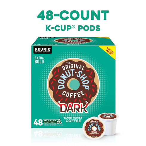 48 Count The Original Donut Shop Coffee Dark, Keurig Single Serve K-Cup Pods, Dark Roast Coffee
