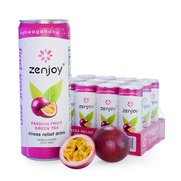 Zenjoy Stress Relief Drink, Calming Green Tea, Non Alcoholic, Ashwagandha & Lemon