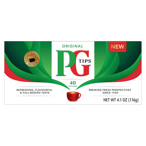 240 (40 Count Pack 6) PG Tips Premium Black Tea For a Classic Caffeinated Beverage, Black Tea Bags, Total Bags