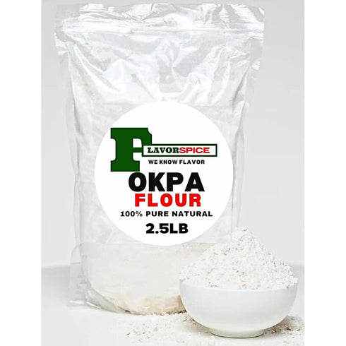 Generic 2.5LB 100% Okpa Flour | Natural ground Okpa Nuts | Bambara nuts | Bambara bean | Congo goober | Earth pea | Hog