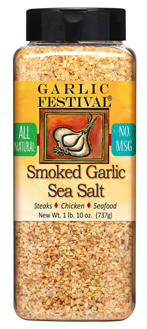 Garlic Festival Foods Smoked Garlic Sea Salt Grande 1 lb. 10 oz.