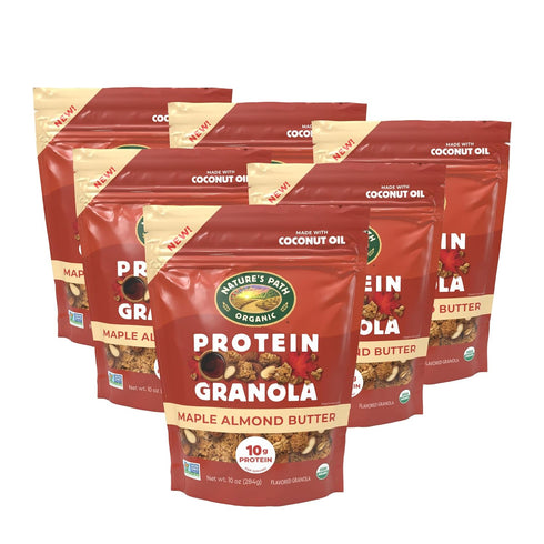10 (Pack 6) Nature's Path Organic Maple Almond Butter Protein Granola, Ounce
