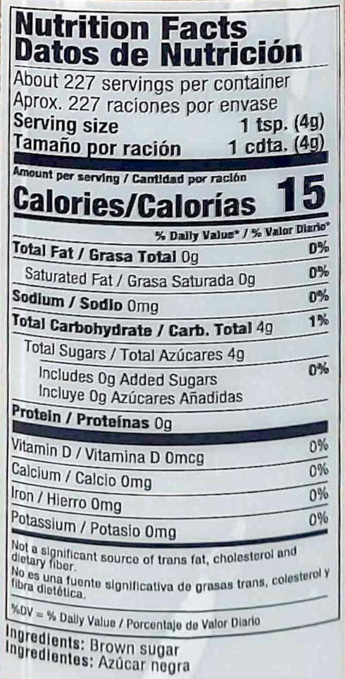 Dulce Caa 2lb 2 (Pack 1) Azcar Negra, Organic Non-GMO Pure Cane Brown Sugar, Jar Pound