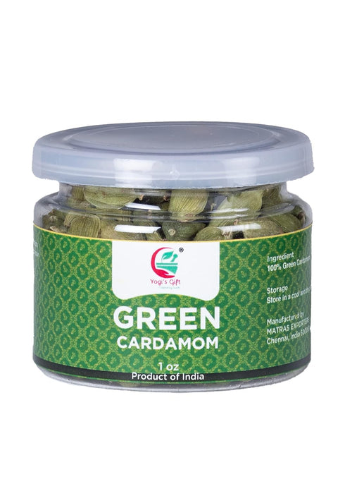 Indian GREEN CARDAMOM Pods Whole | 1 oz | Flavourful Indian Spice by Yogi's Gift