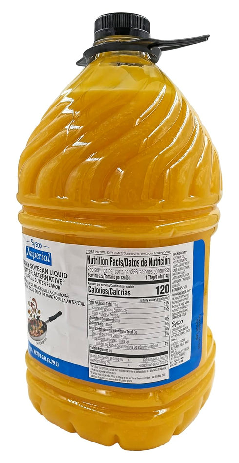 Sysco 1 Butter-It Creamy Soybean Liquid Butter Alternative Oil | Kosher | Gallon