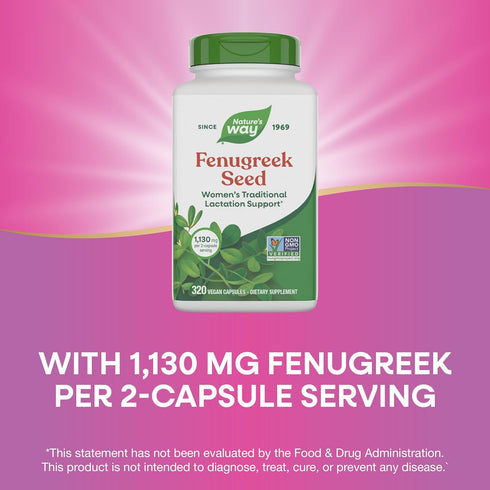 320 (Packaging Nature's Way Fenugreek Seed Supplement, Fenugreek for Traditional Breastfeeding Lactation Support*