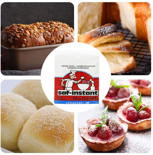 SAF Instant Yeast Red - 1 Pound for Baking Cake, Bread, and Dough
