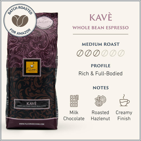 2.2lb Filicori Zecchini Italian Espresso Beans Medium Roast Arabica & Robusta Blend Italian Coffee Beans Low Acidity
