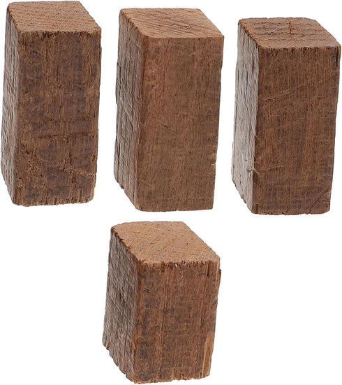4pcs Healifty Red Wine Oak Wood Chips for Home Winemaking Blocks Wine and Flavor Easy to Use Brewing Supplies