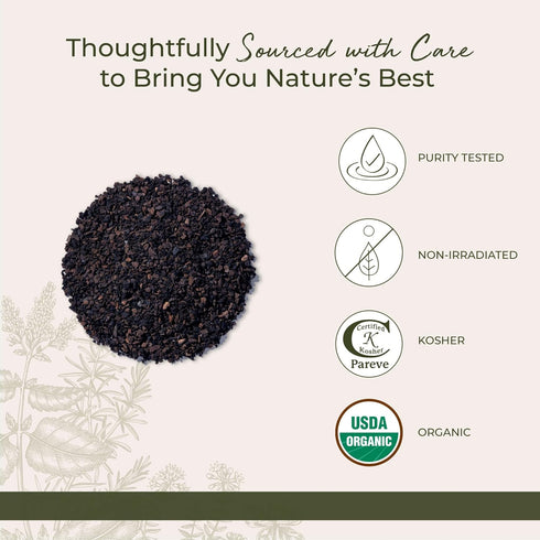 1 lb Starwest Botanicals Organic Black Walnut Hull - Cut & Sifted, Use for Tea & Baking, Certified Kosher, Non-GMO