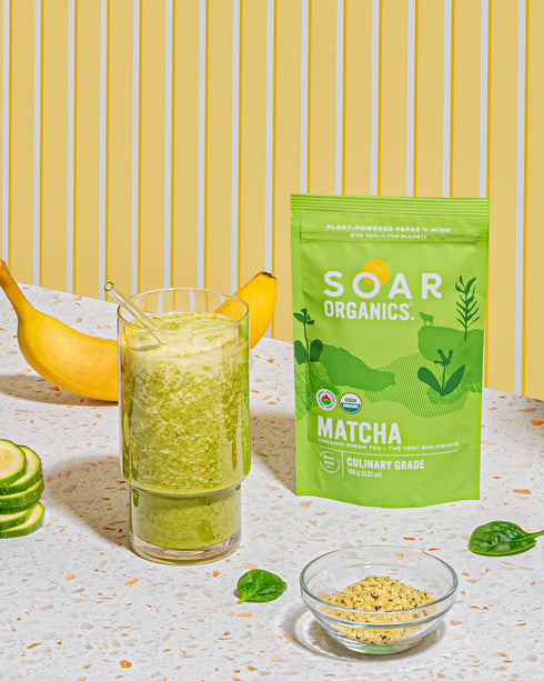 Soar Organics Culinary Grade Matcha Green Tea Powder - Authentic Japanese Origin for Lattes, Smoothies & Baking (3.52