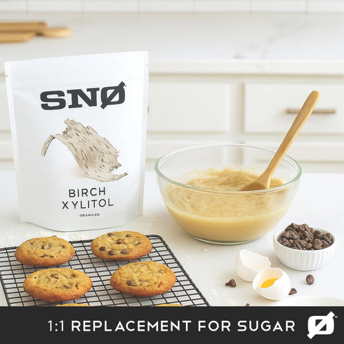 5lb SNO Pure Birch Xylitol Sweetener - Resealable Bag | Low Calorie, Non-GMO, Gluten-Free, Vegan, Kosher | Paleo