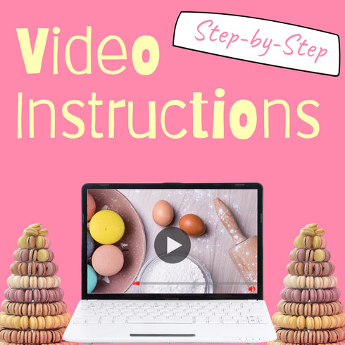 Macalicious Macaron Baking Mix - DIY Bake Your Own French Macarons Kit with All Dry Ingredients, Piping Tip, Template