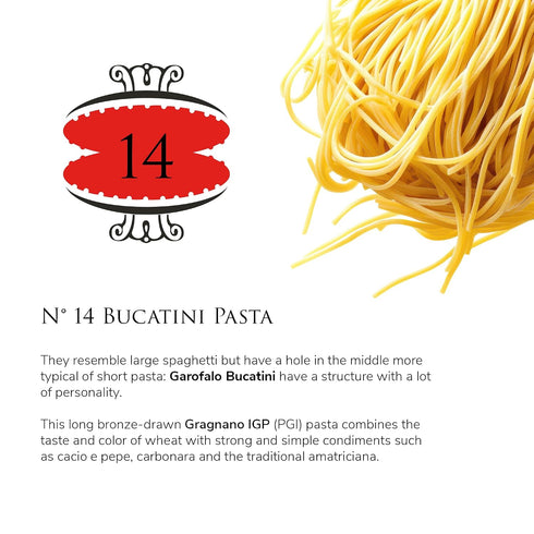 (2 pack) Garofalo Premium Durum Wheat Semolina Bucatini Pasta, Italian Made, Bronze-Drawn, Al-Dente, One-Ingredient