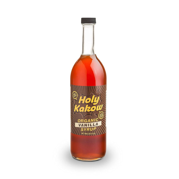 Holy Kakow Cafe Organic Vanilla Syrup - Real Food Ingredients, 750ml