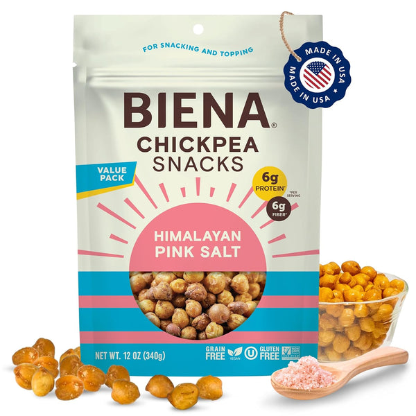 BIENA Chickpea Snacks - Crunchy Roasted Chickpeas - High Fiber Vegan Protein