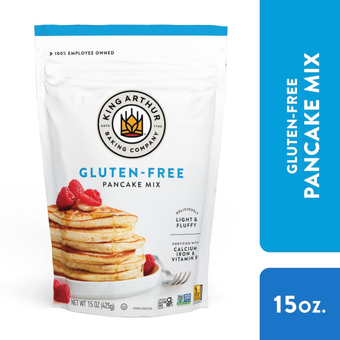 King Arthur Gluten-Free Pancake Mix, Non-GMO Project Verified, Kosher, 15 Ounces