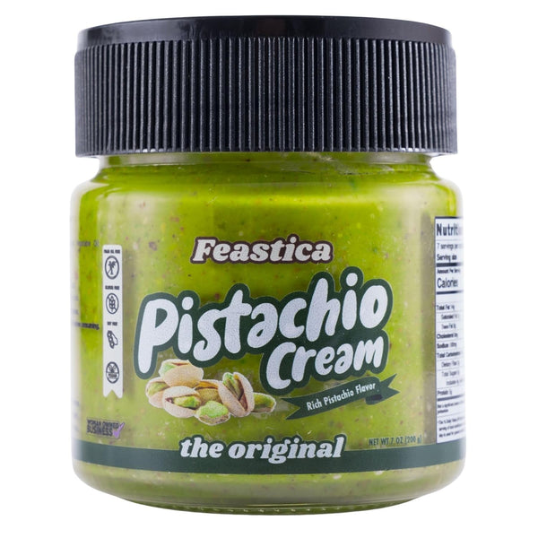 FEASTICA Pistachio Cream Original 70% Pistachio Spread, Rich, Nutty, Gluten-Free, Vegan, No Palm