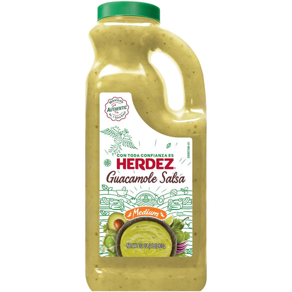 HERDEZ Guacamole Salsa, Medium, 32 oz Jug