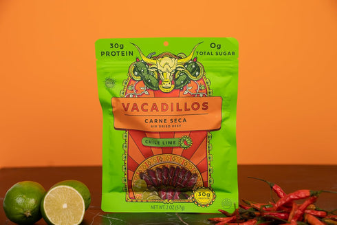 30g Pack 4 Vacadillos - High Protein Carne Seca | Protein, Sugar Free, Carbs Free, Gluten Free, Dairy Free, Keto