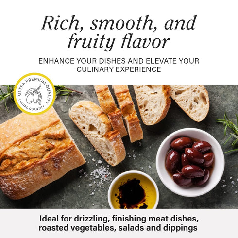 500ml Kouzini Unfiltered Raw Extra Virgin Greek Olive Oil, Greek Extra Virgin Cold Pressed Olive Oil, Single Origin