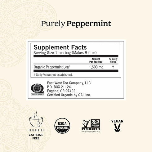 16 Pack (4 Packs) Yogi Tea Purely Peppermint - Bags per - Caffeine-Free, Organic Peppermint Tea Bags - Offers Digestive