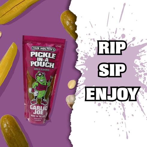 6 Pack Van Holten's Pickles - Garlic Joe Pickle-In-A-Pouch