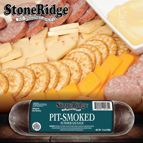 Summer 12 oz, 4 Pack StoneRidge Old Fashioned Sausage, PIT SMOKED